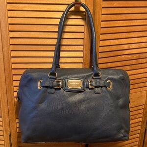 Michael Kors Hamilton Large Navy Blue Tote Bag